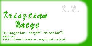 krisztian matye business card